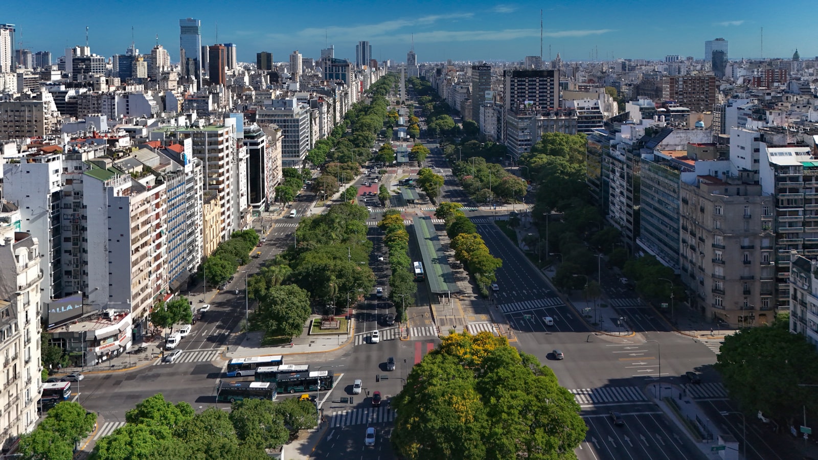 Aerial view of high-rise buildings in Buenos Aires, Argentina